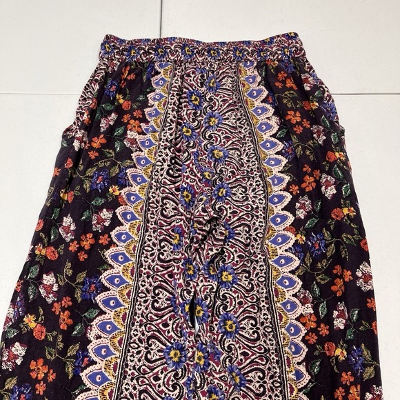 Angie Pants Mixed Boho Print Pull On Joggers Size S Hippie Festival Coachella - Picture 3 of 16